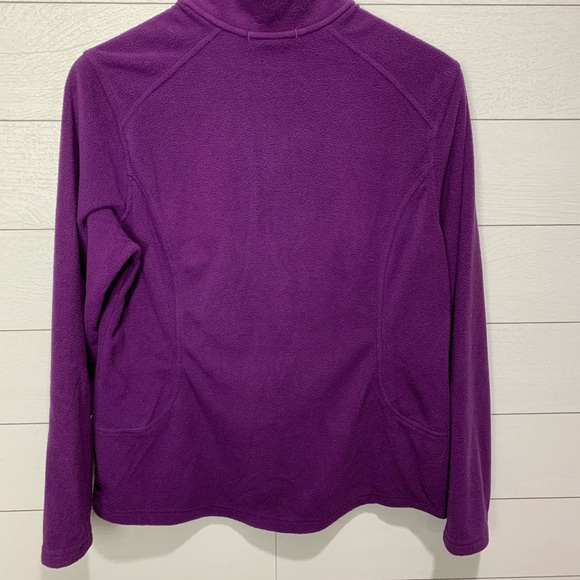Lands End Purple Fleece Top Size MP - Picture 2 of 9